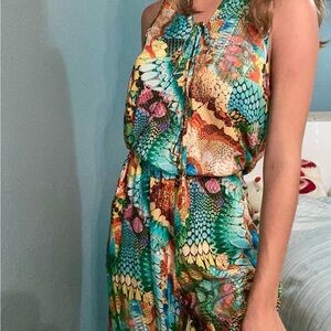 Luli Fama Multicolor Snake Print Jumpsuit